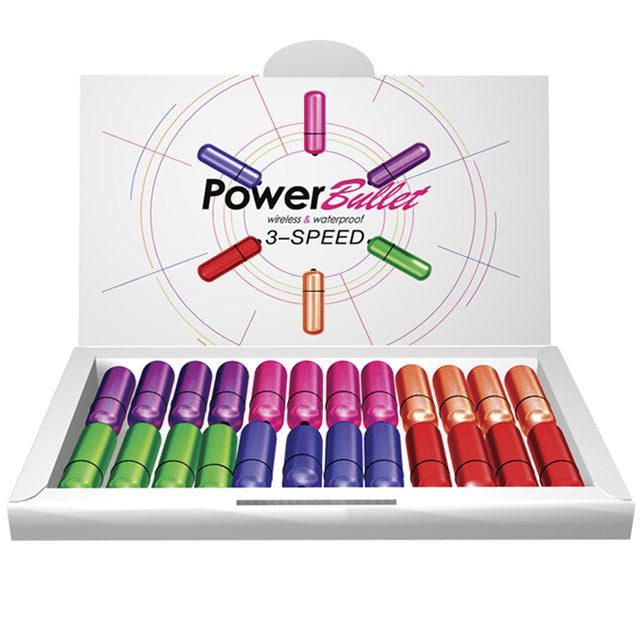 Power Bullet 3-Speed 6-Color 24pc Display