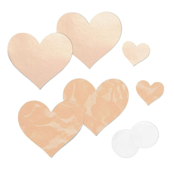 Nippies Basics Crme Hearts - Size B