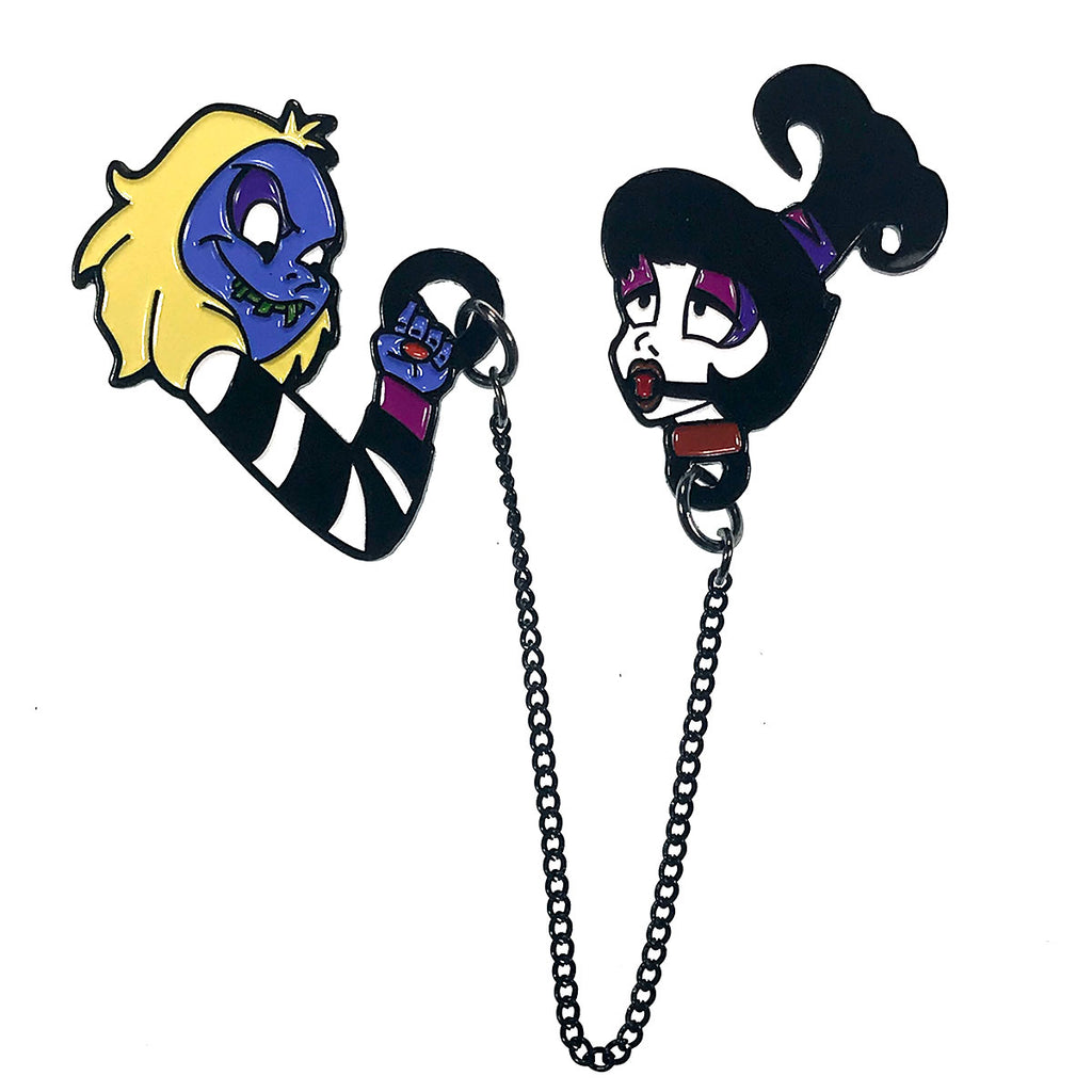 Geeky &amp; Kinky Beetlejuice &amp; Lydia Enamel Pin