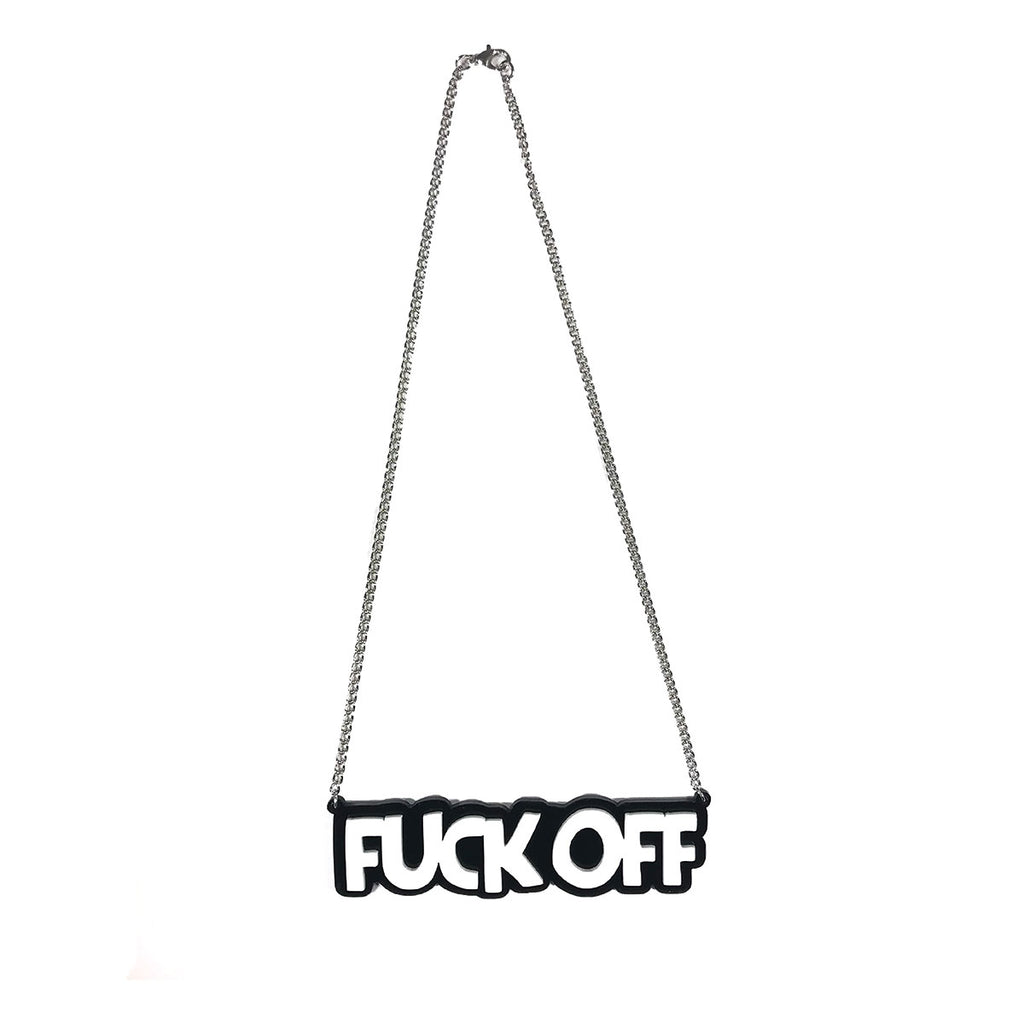 Geeky &amp; Kinky Fuck Off Necklace
