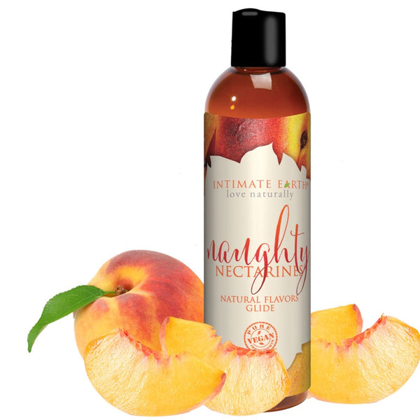 Intimate Earth Flavored Glide - Naughty Peaches 4oz