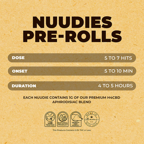 NUUD NUUDIES Pre-Rolled Sex Joints 4pk