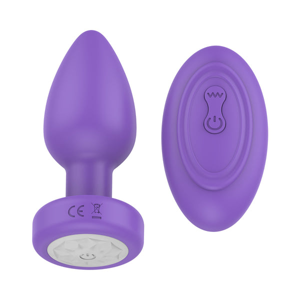 Luv Inc Pr17: Vibrating Plug W/ Remote Purple