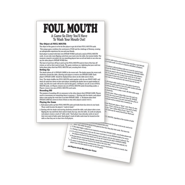 Foul Mouth Card Game