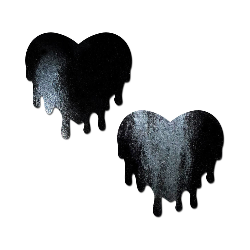 Pastease Faux Latex Black Melty Heart