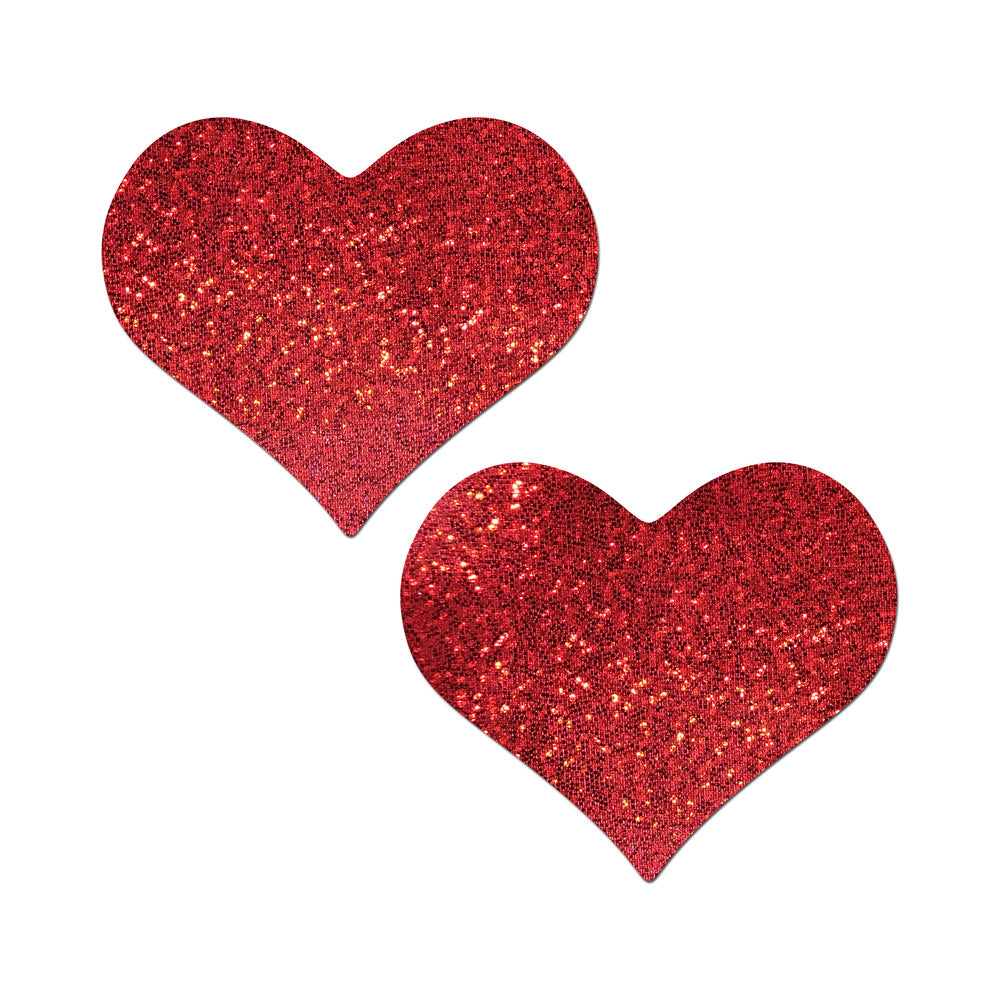 Pastease Heart Glitter Red Breast Covers
