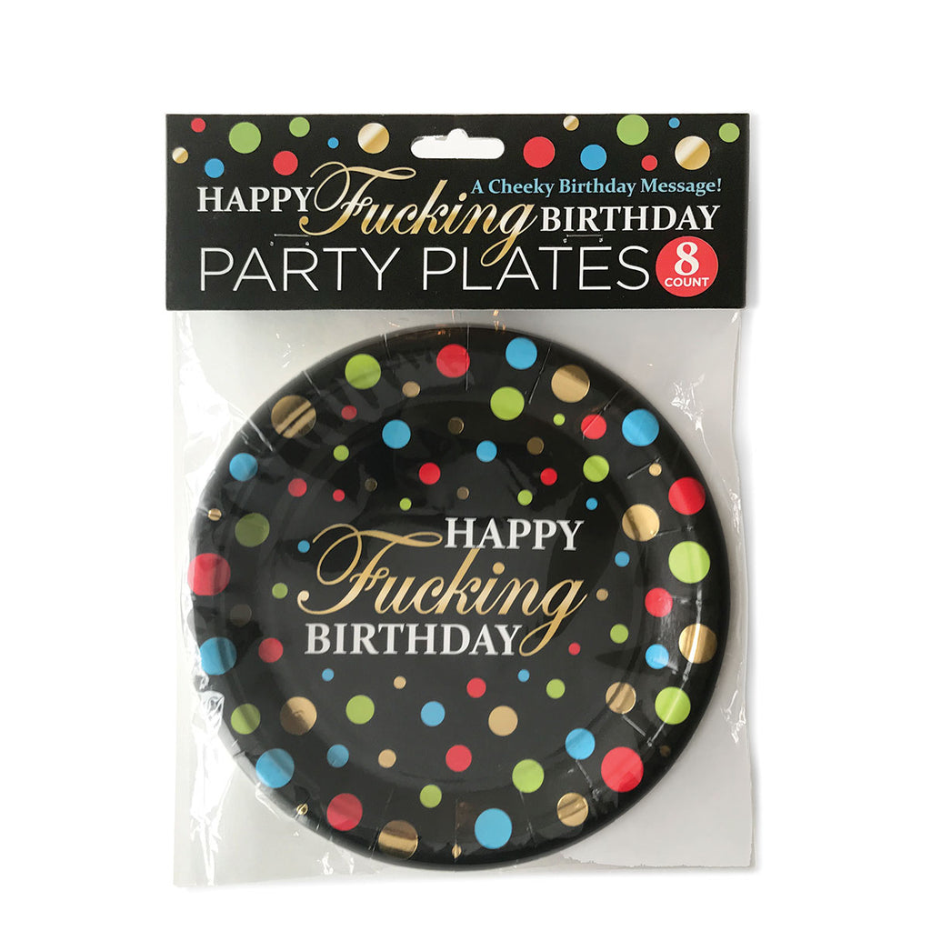 Happy Fucking Birthday Plates 8ct