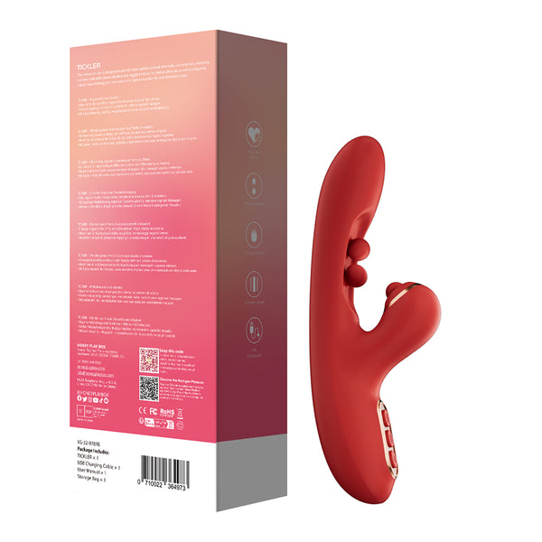 HPB Tickler Wiggling G-Spot Tap Clit Red