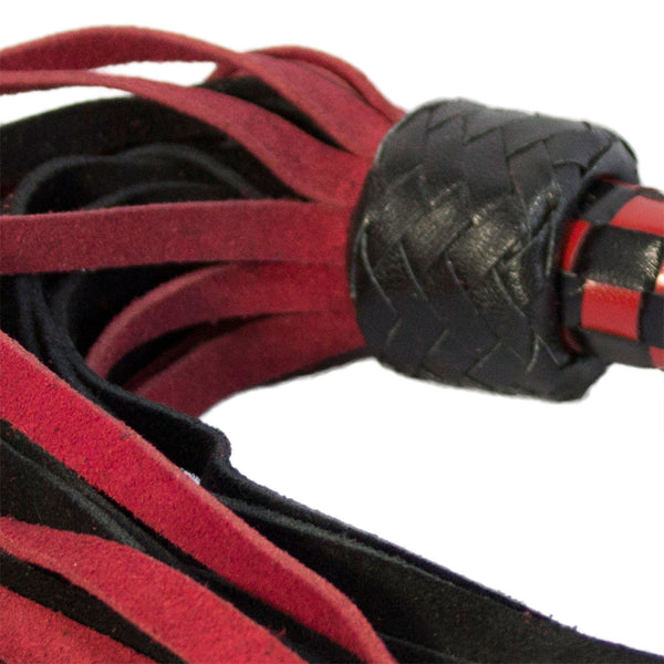 Short Suede Flogger - Red/Black