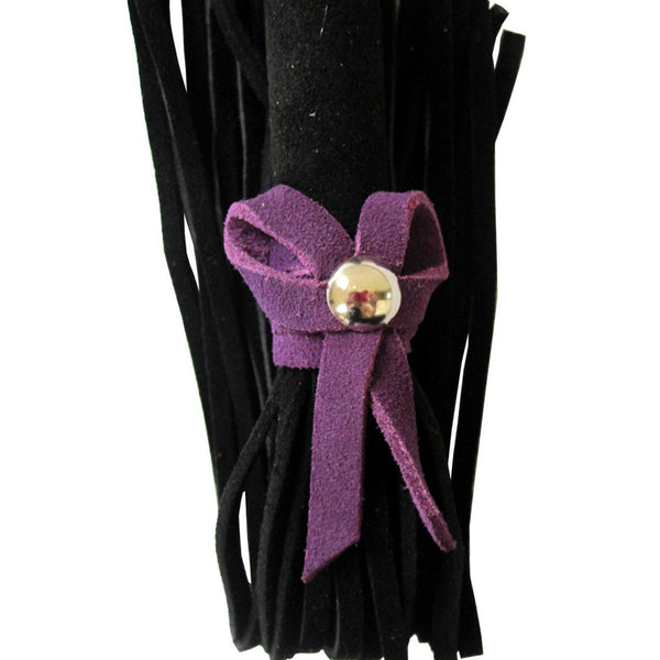 Love Knot Mini Flogger w/ Bow - Black w/Purple Bow