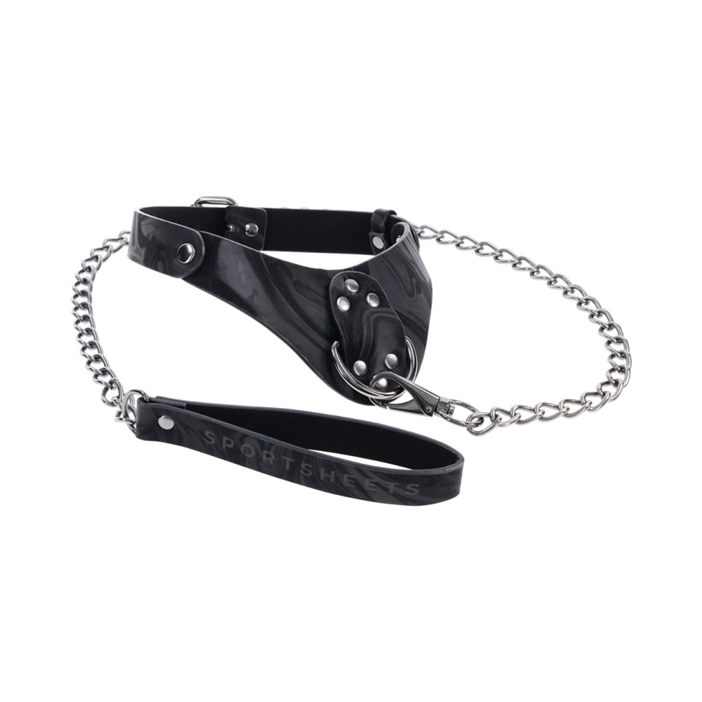 SS Velvet Noir Collar & Leash