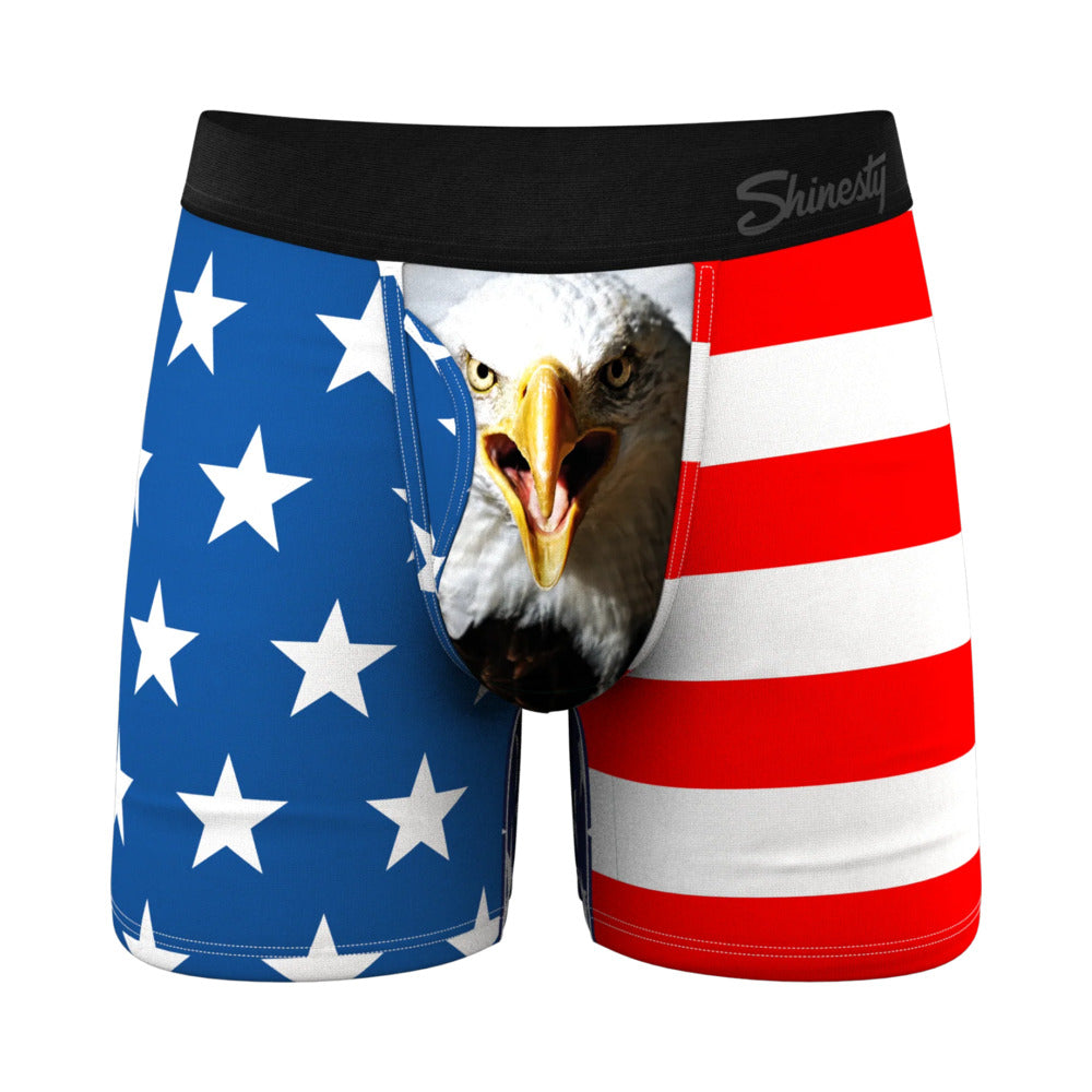 Shinesty The Mascot American Flag Ball Hammock Pouch Underwear with Fly L
