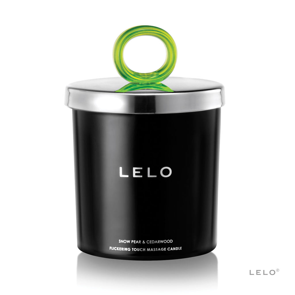 LELO Flickering Touch Massage Candle - Snow Pear &amp; Cedarwood