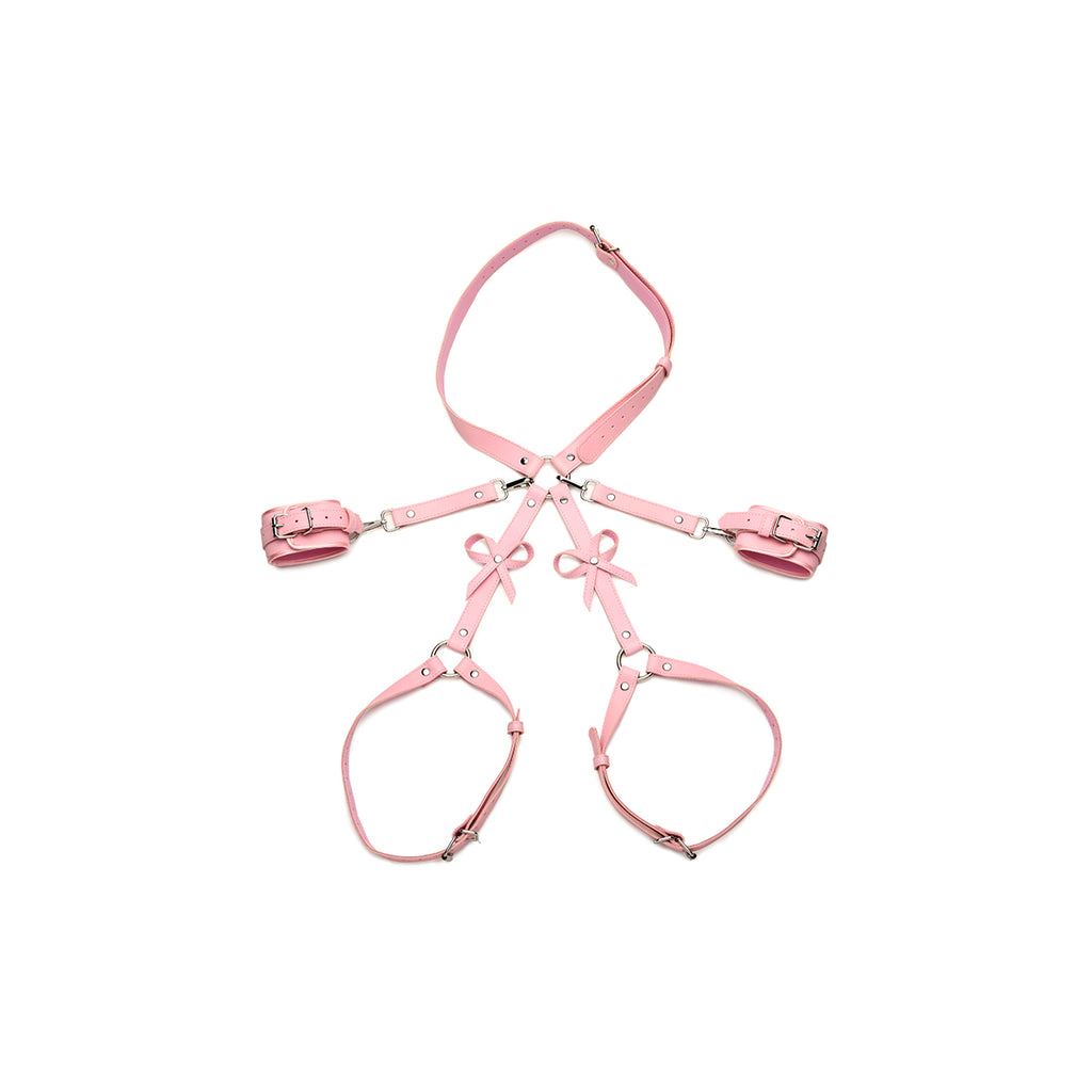 Bondage Harness with Bows M/L - Pink