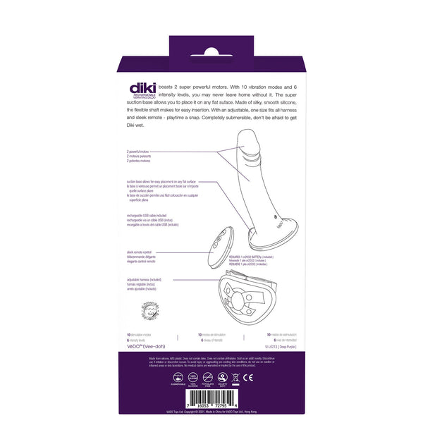 VeDO Diki Vibrating Strap-On - Purple