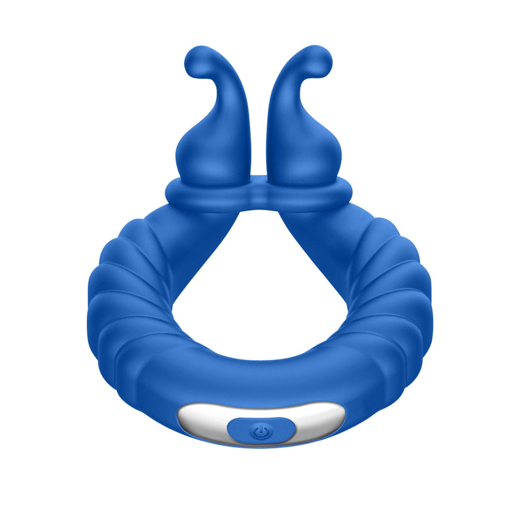 FORTO F-24 Textured Vibrating C-Ring - Blue