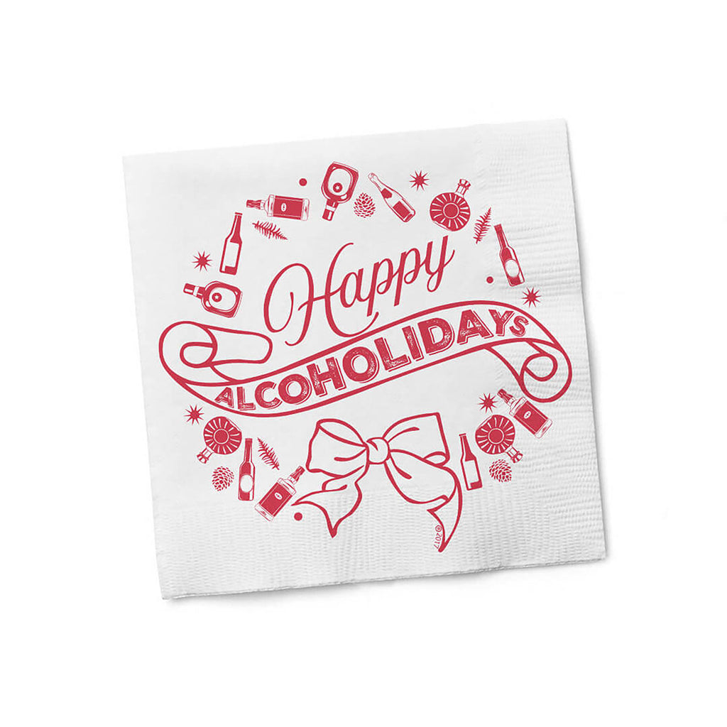Twisted Wares Happy Alcoholidays Napkins